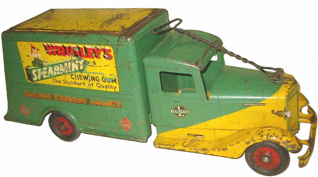 Decalcomania Ad Acqua Buddy L Wrigley's Spearmint Gum | Autocarro Pubblicitario D'epoca